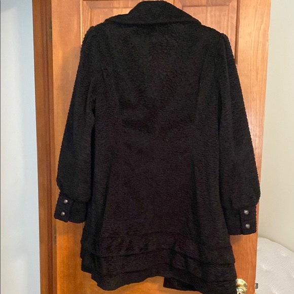 Steve Madden Ladies Black Jacket Mid-Length Button Front Size Large - Picture 12 of 14